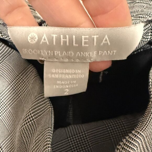 Athleta Brooklyn Plaid Ankle Pant Size 2 - Picture 9 of 10